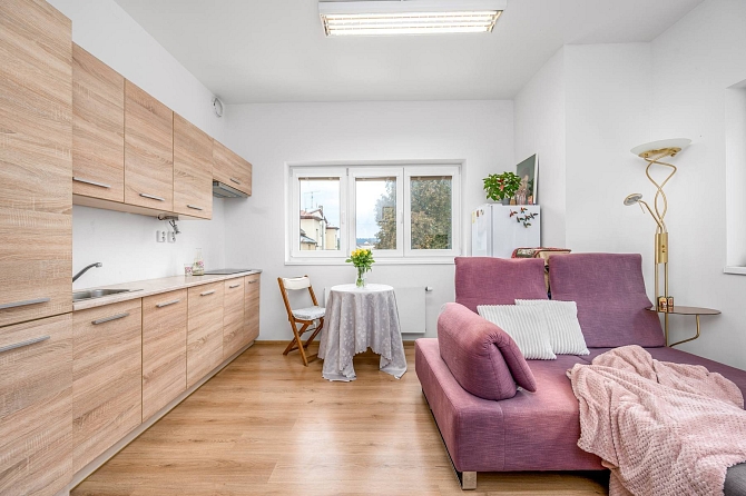 Prodej bytu 1+kk 25 m², K Vystrkovu, Praha-Modřany